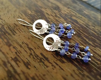 Tanzanite Earrings - December Birthstone Jewelry - Sterling Silver - Purple Gemstone Jewellery - Luxe 925