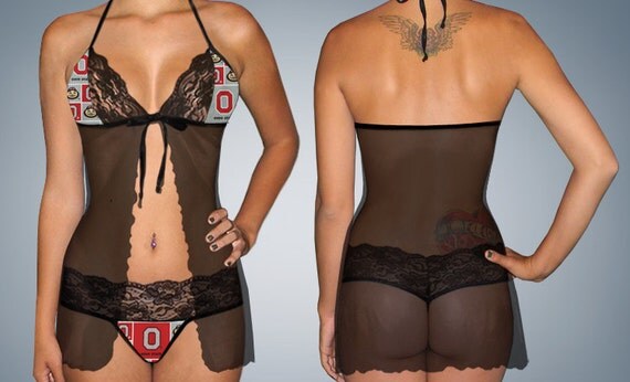 Handmade Ncaa Ohio State Buckeyes Fabric Lingerie Handmade Ncaa Ohio State Buckeyes Fabric Lingerie