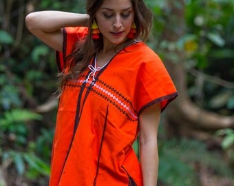 Karen Shirt(Orange)/Hippie /Boho/Whole sale/Tunic Shirt