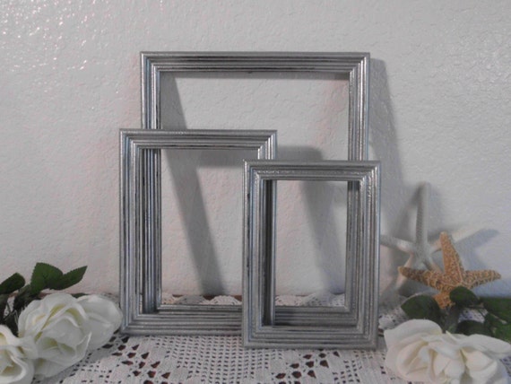 silver frame set rustic shabby chic distressed picture photo silver frame set rustic shabby chic distressed picture photo