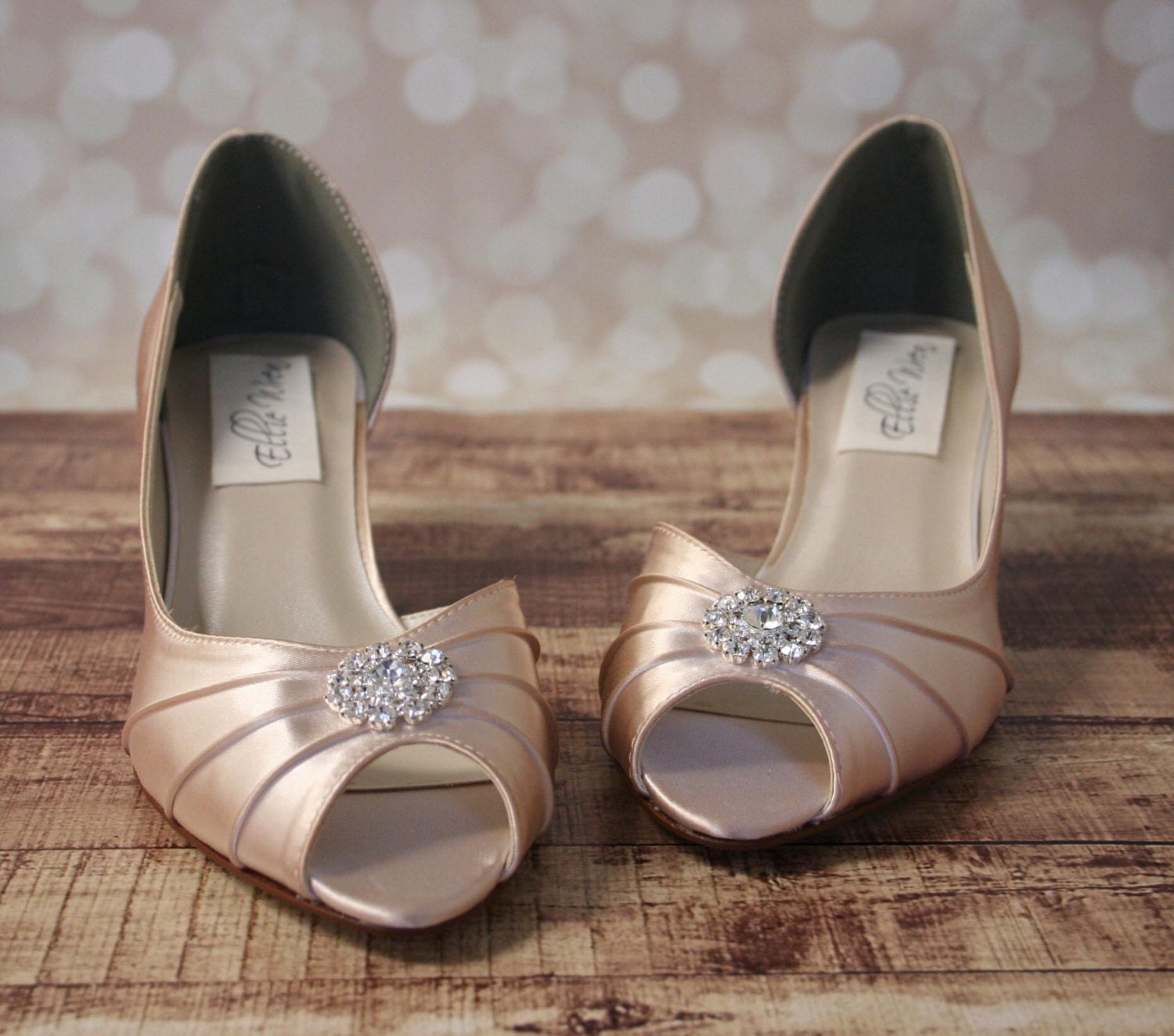 Blush Wedding Shoes Blush Pink Kitten Heels with Simple