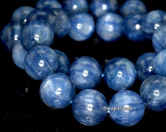 15mm Blue Kyanite Gemstone Blue Round 15mm Loose Beads 14 Beads (90147993-346)