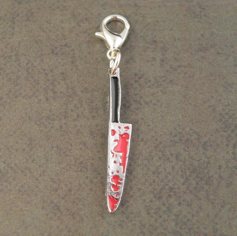 BLOODY KNIFE Charm For The Create Your Own Zombie Apocalypse