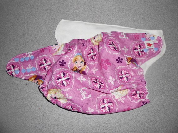 Full One Size Frozen Ana and Elsa Pocket Diaper