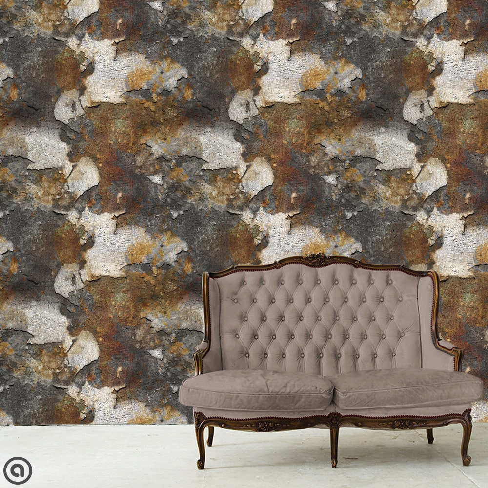 Removable Wallpaper Rust Flakes Peel & Stick by AccentWallCustoms