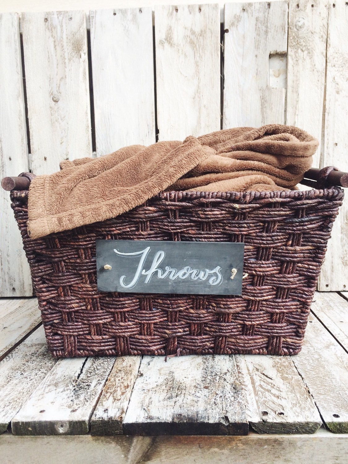 Chalkboard Basket Tags Set of 2 8x3 Inches by NamelyOriginal