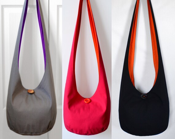 MADE TO ORDER Hobo Bag Boho Bag Crossbody Bag Sling Bag Solid