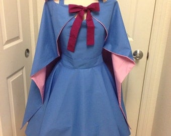 Fairy Godmother costume apron dress with cape