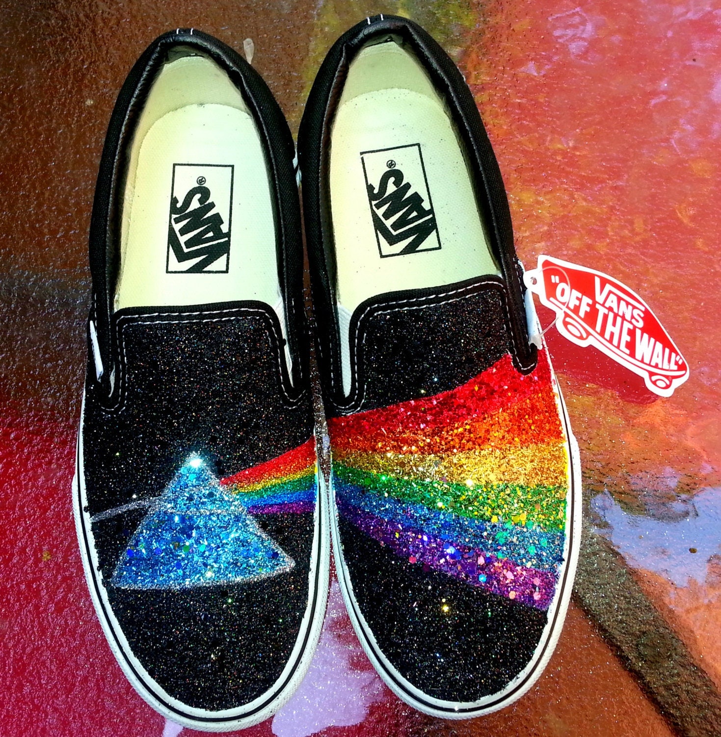 GLITTER RAINBOW pink floyd dark side of the moon by erotomania