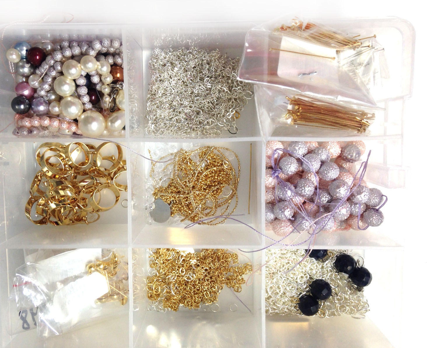 Bulk Lot Mix Box Full of DIY Jewelry Supplies Crafts by KBazaar