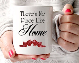 Wizard Of Oz Mug, There's No Place Like Home, Red Ruby slippers, Cup, UK