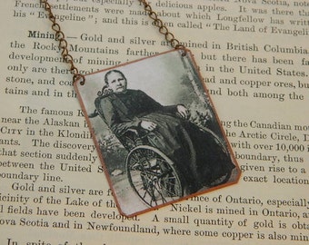 Artist necklace Margarete Steiff mixed media jewelry Womens History