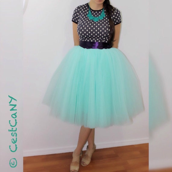 Ciara Mint Green Tulle Skirt 6 Layers Puffy Tutu Green By Cestcany 7183