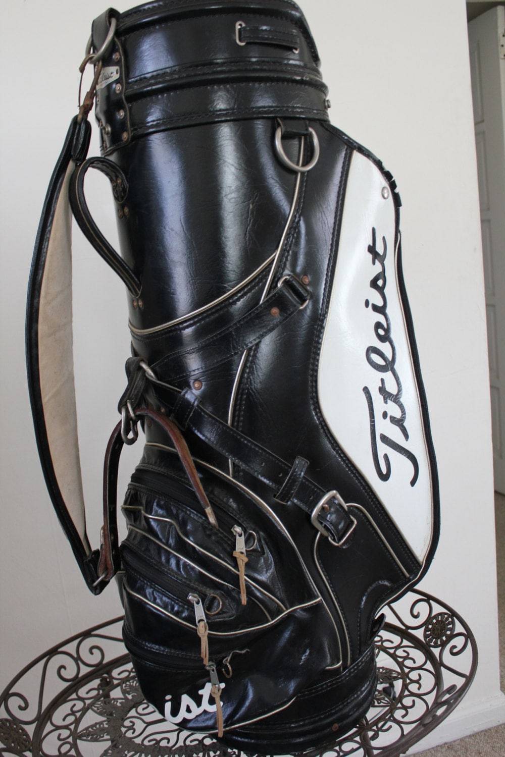 Titleist Leather Golf Bag Vintage 10 Leather Golf Bag