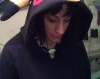 Made to order) Umbreon inspired zip up hoodie , womans size (avalible in all sizes) even in mens