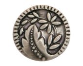 Leaves 7/8 inch ( 23 mm ) Susan Clarke Art Stone Button Tan Color