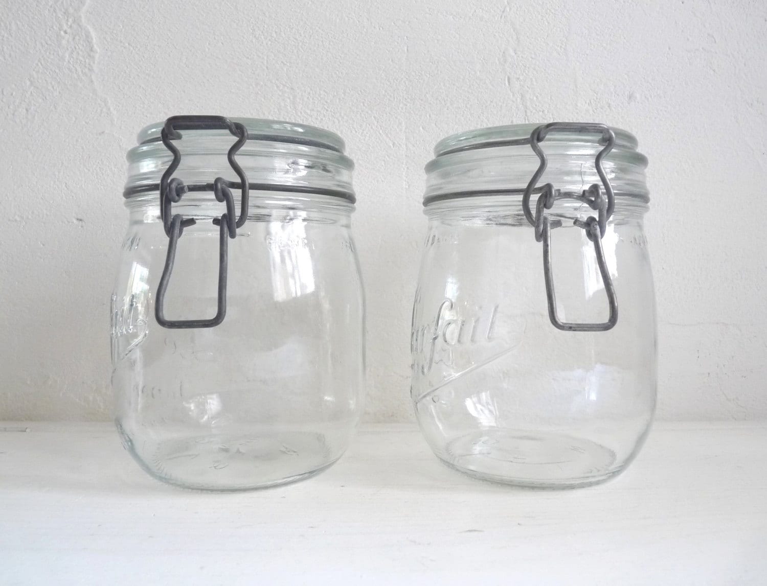 large clear glass jars with lids