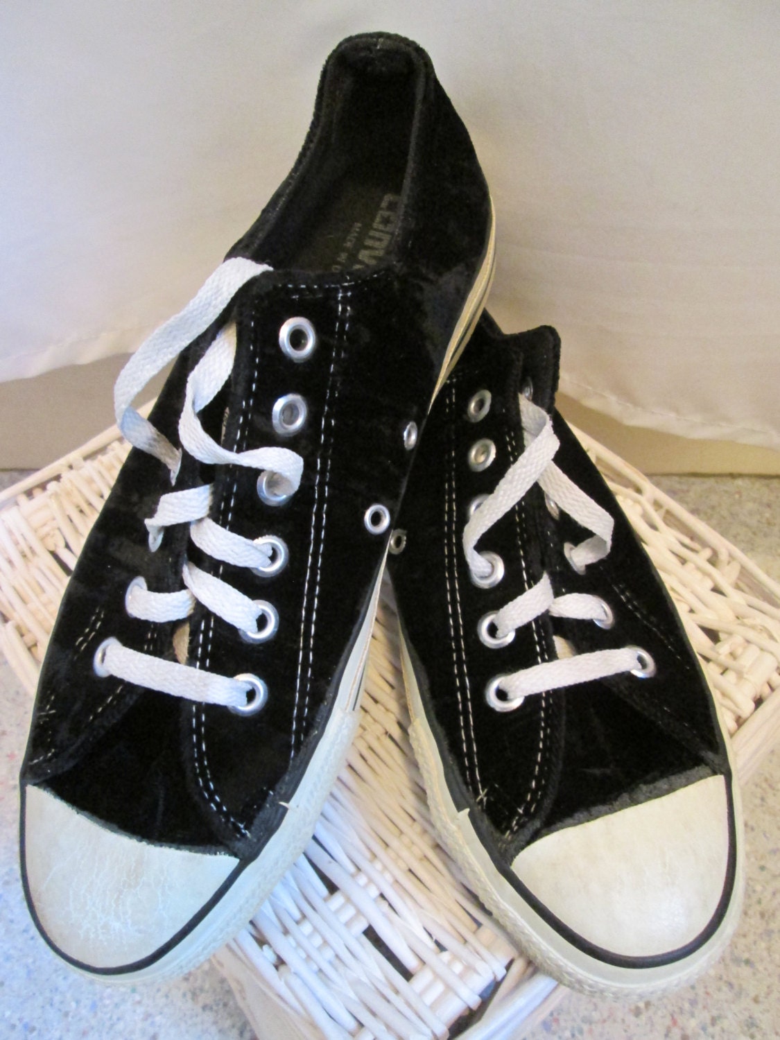 vintage CONVERSE BLACK VELVET low top all star made in usa