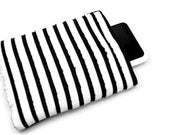 Hand Crafted Tablet Case from Black and White Ruffle Fabric/Case for:iPadmini,Kindle Fire7,Samsung Galaxy Tab7, Google Nexus7, Nook HD7