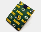 Hand Crafted Tablet Case From Licensed NFL Green Bay Packers Football Team Fabric /Case for: iPad, Samsung Galaxy , Google Nexus,Nook HD