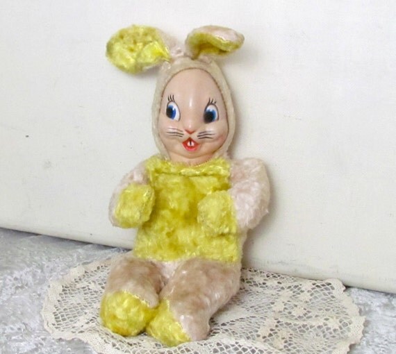 Rubber Face Bunny Rabbit Plush 1950's Retro by CorvidaeCuriosity