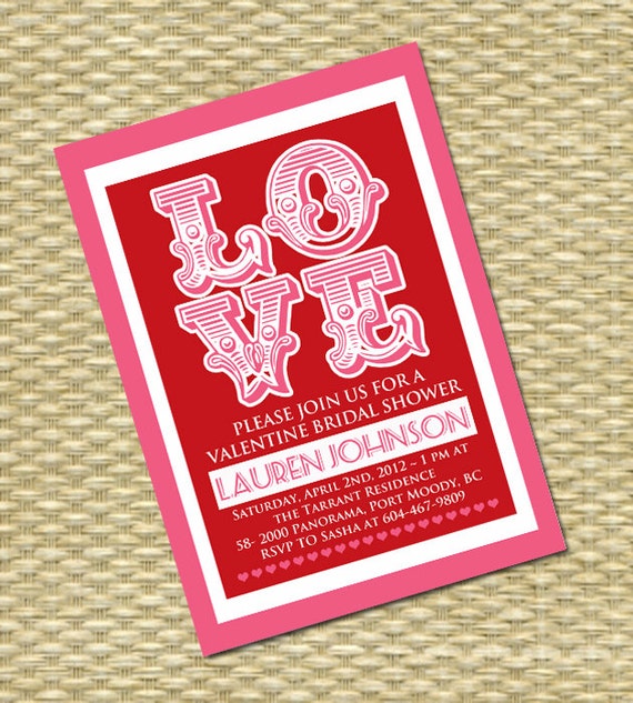 Valentine Bridal Shower Invitations 5