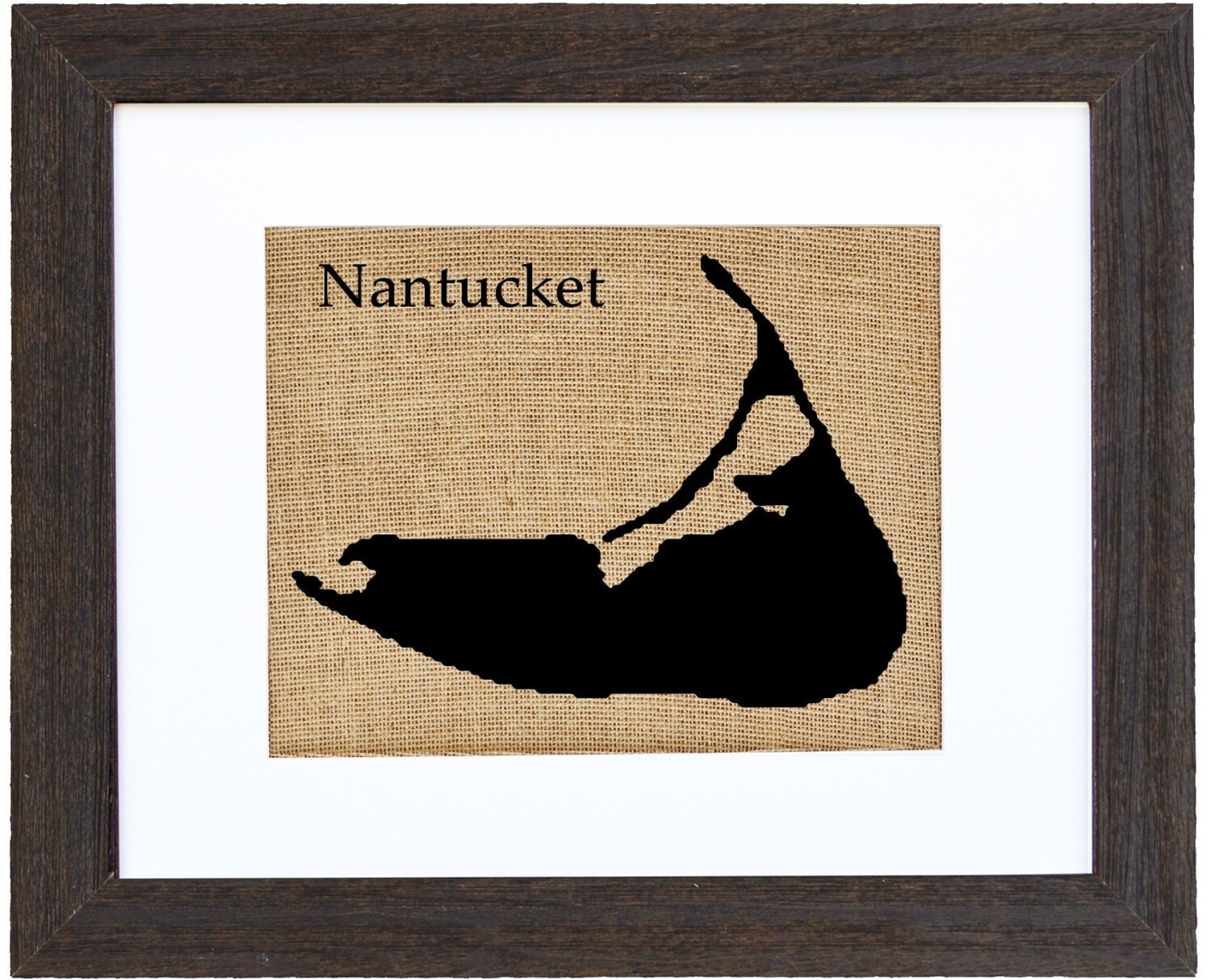 Nantucket Wall Decor Cape Cod Wall Decor Burlap Art Custom