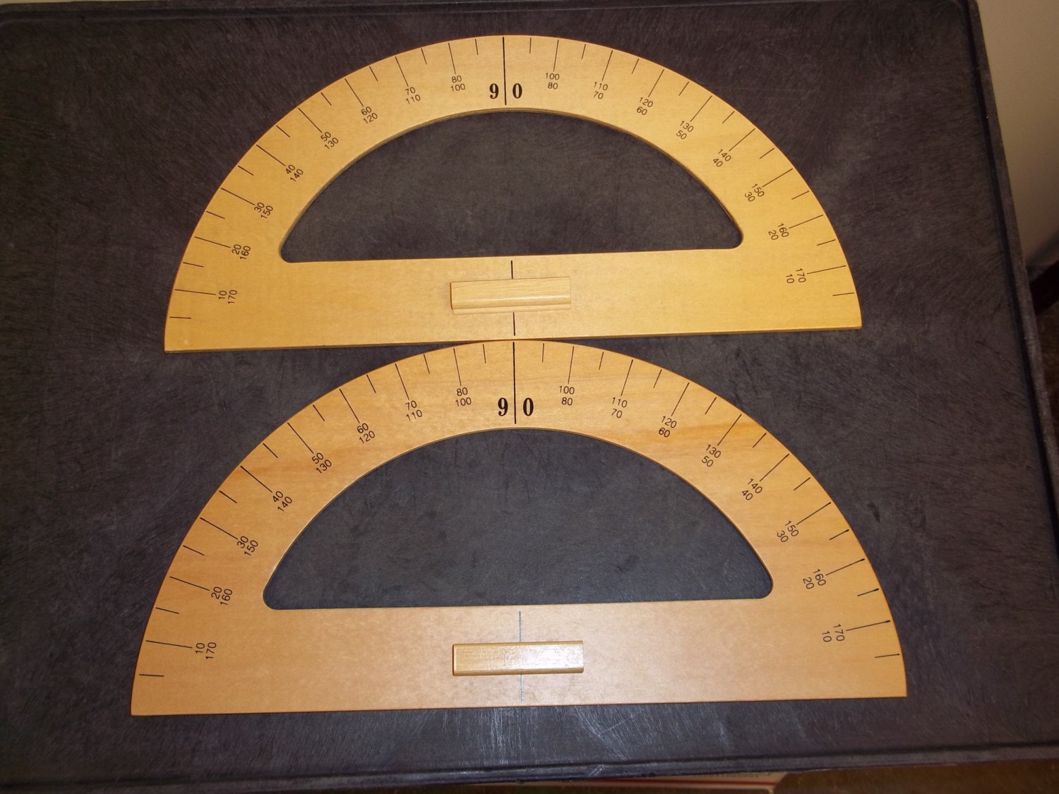 Wooden 15 1/4 Inch Protractor Lot of 2 by junkman810 on Etsy