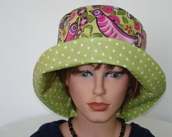 Rainhat - Rain Hat - coated Cotton - multicolor - Womans Hat - Greenery