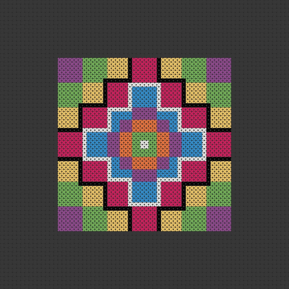 PDF Pattern Cross Stitch Quilt Block Sampler Easy Beginner