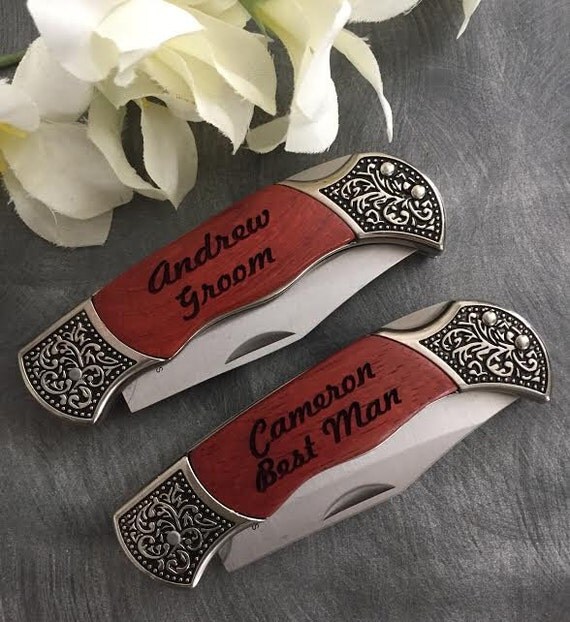 HUGE SALE 5 Engraved Pocket Knives / by HangerDesignCenter