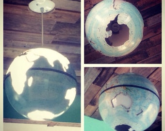 Vintage World Globe Hanging Light