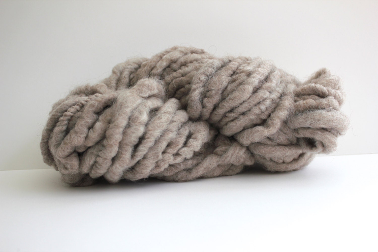 Jumbo Merino Super Chunky Yarn Beige Color