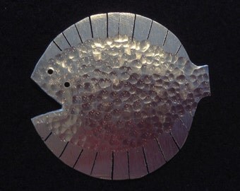 Flat Fish Brooch or Pendant