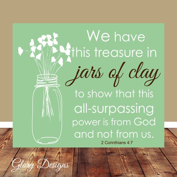 Bible Verse Scripture art Mason Jar Wall art by glorydesigns