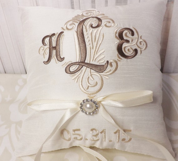 Ring Bearer Pillow Monogrammed Ring Bearer Pillow ring