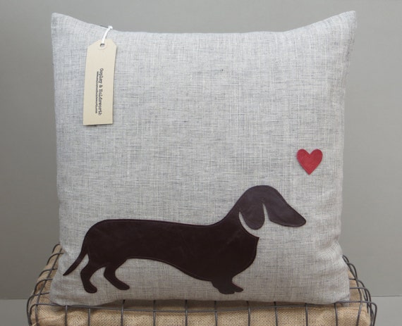 sausage dog shaped cushion