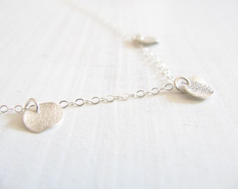 Silver disc necklace, silver necklace, bridal necklace, delicate necklace silver, sterling silver 925