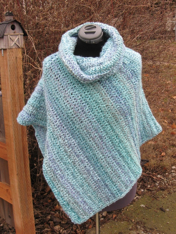 How To Crochet A Cowl Neck Poncho