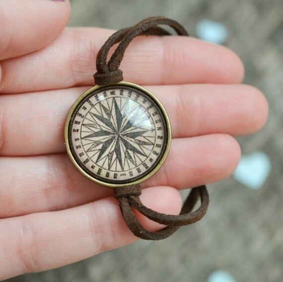 Compass Bracelet Wanderlust Bracelet Traveler Jewelry Gypsy