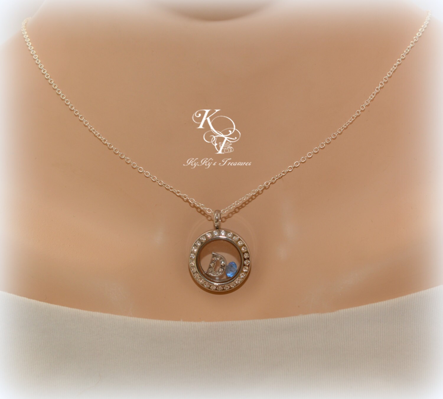 Birthstone Necklace Little Girl Necklace by KyKysTreasuresLLC