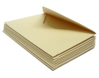 Cream envelopes, handmade recycled paper, 5x7 inches, set of 10