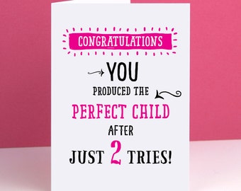 Mum Perfect Child Card Mothers Day Card / Mum Birthday Card / Mom Birthday Card / Birthday Cards for Her
