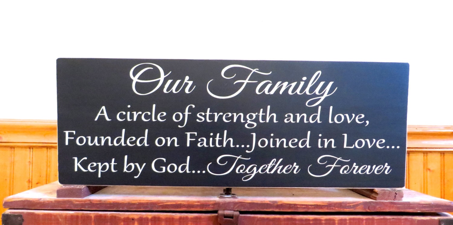 Family sign Our family a circle of by freelandfolkartsigns