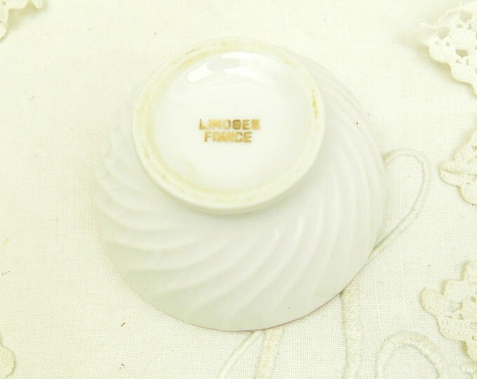 Small Childs Antique French Farmhouse White Bone China Café au Lait Bowl / French Country Decor / Retro Vintage Home Interior / Coffee Bowl