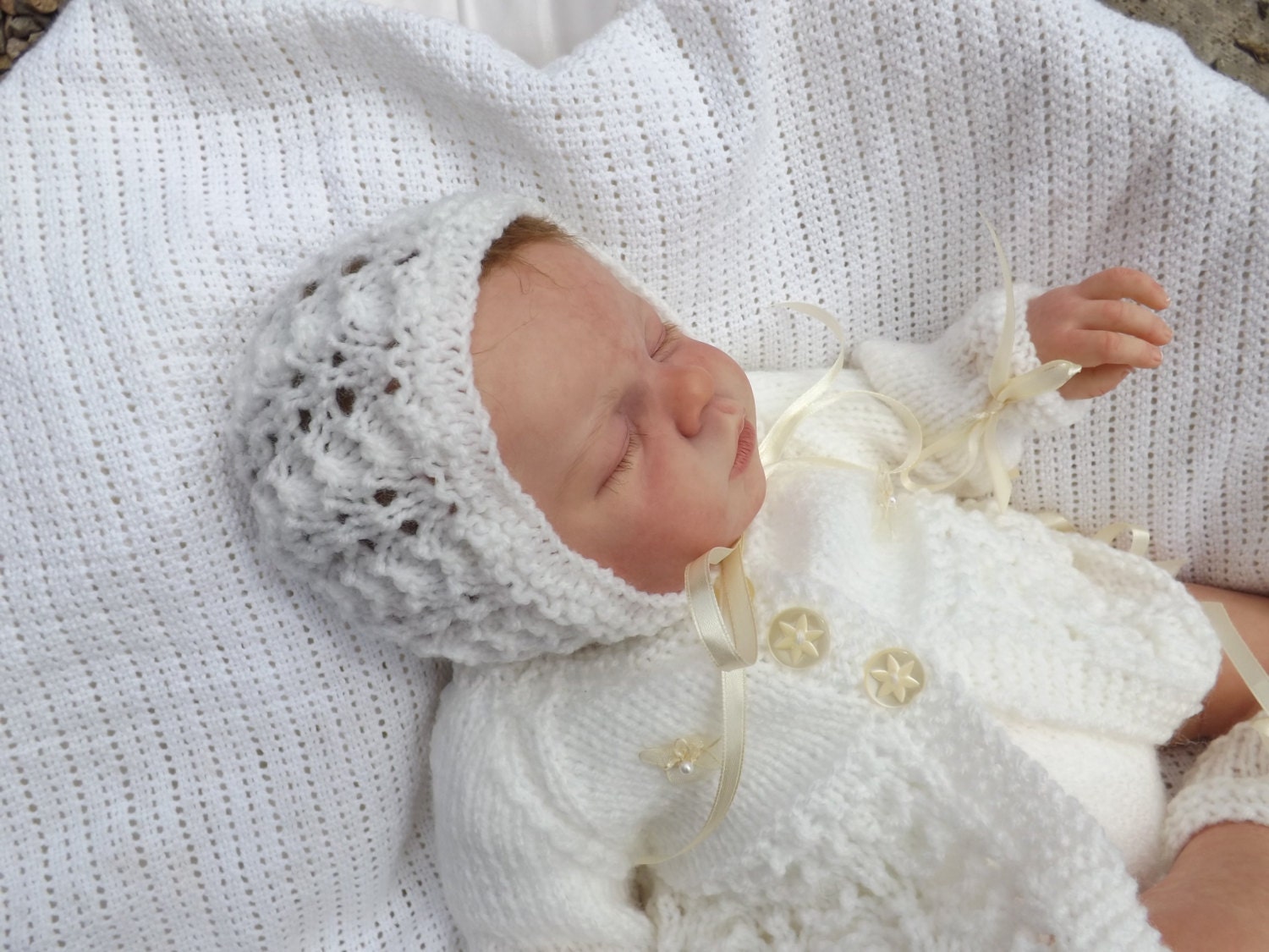 knitting pattern for baby or reborn knitting pattern size