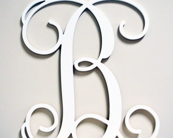 36" INCH Wooden Monogram Letter, Unfinished,Unpainted, wedding decor monogram, family room, door hanging
