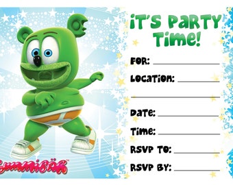 Gummibär Printable Birthday Invitations The Gummy Bear