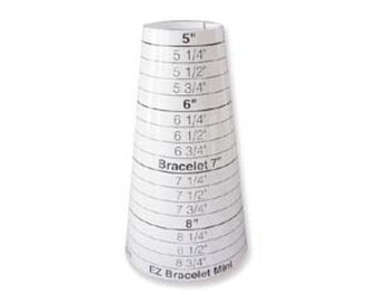 Bracelet Sizing Mandrel - EZ Bracelet Mini, Travel Size Bracelet Sizing Gauge, Standard Bracelet Sizing