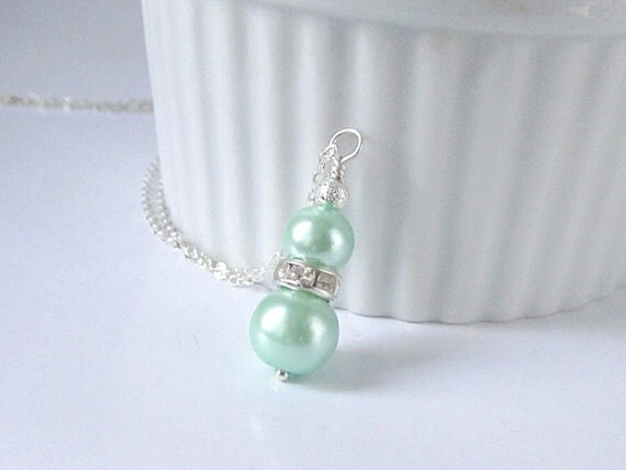 Mint Bliss Pearl Necklace